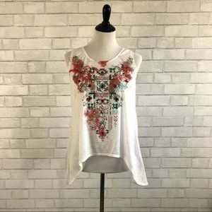 ‼️CLOSET CLEAROUT‼️Rock 47 white flowy tank